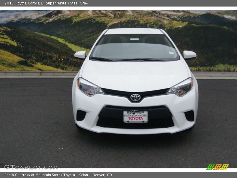 Super White / Steel Gray 2015 Toyota Corolla L