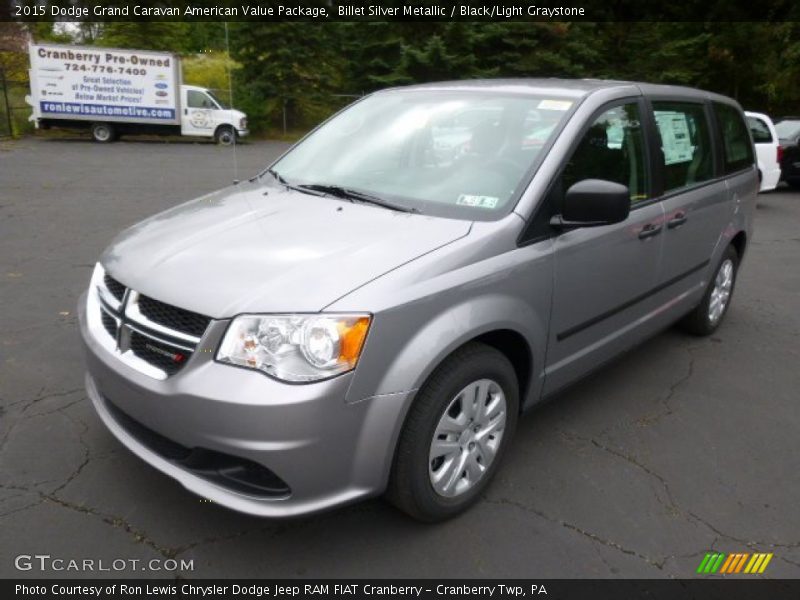 Billet Silver Metallic / Black/Light Graystone 2015 Dodge Grand Caravan American Value Package