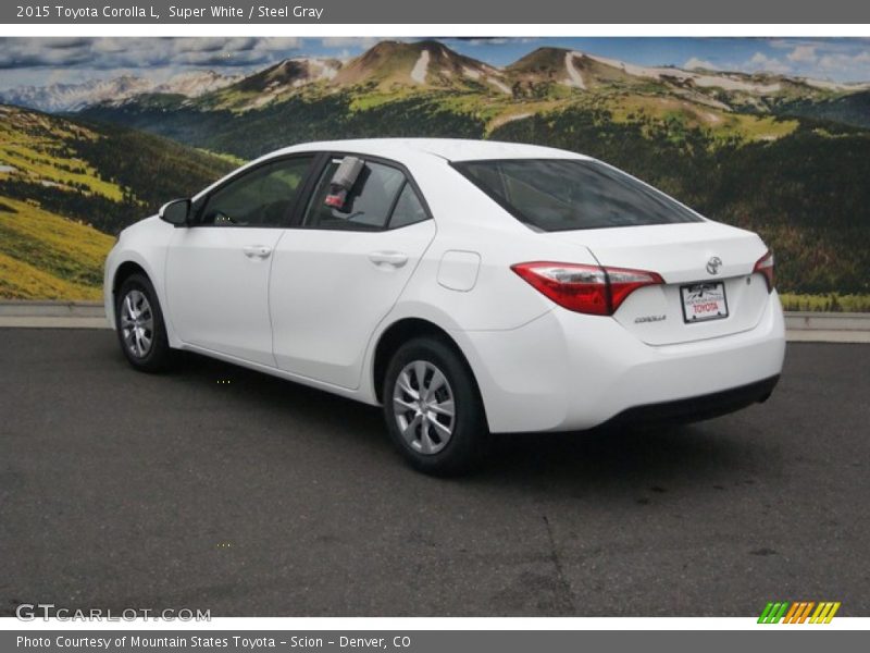Super White / Steel Gray 2015 Toyota Corolla L