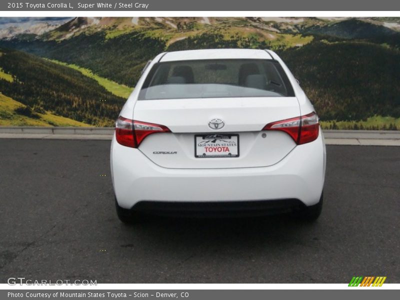 Super White / Steel Gray 2015 Toyota Corolla L