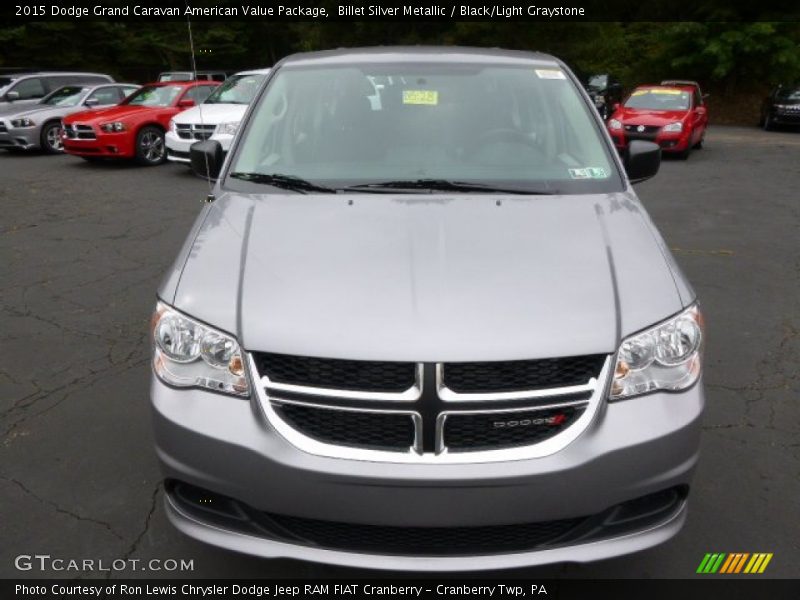 Billet Silver Metallic / Black/Light Graystone 2015 Dodge Grand Caravan American Value Package
