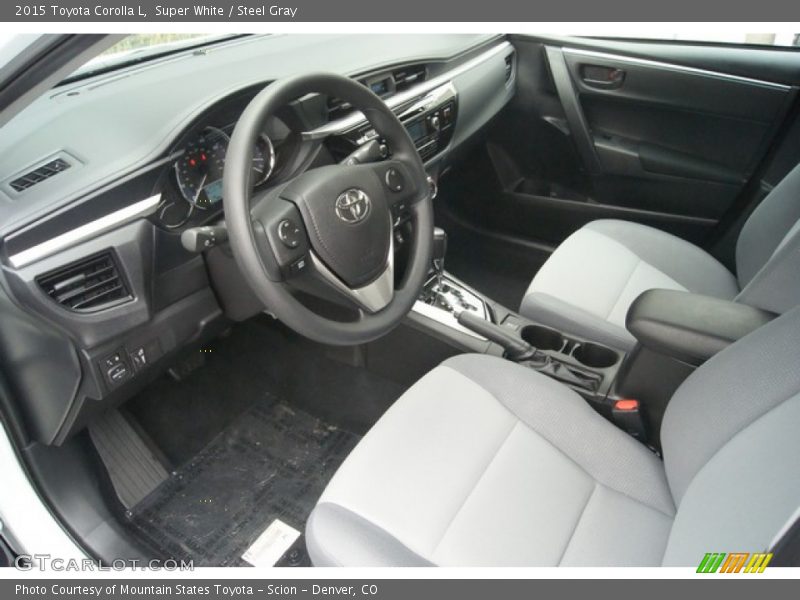 Super White / Steel Gray 2015 Toyota Corolla L