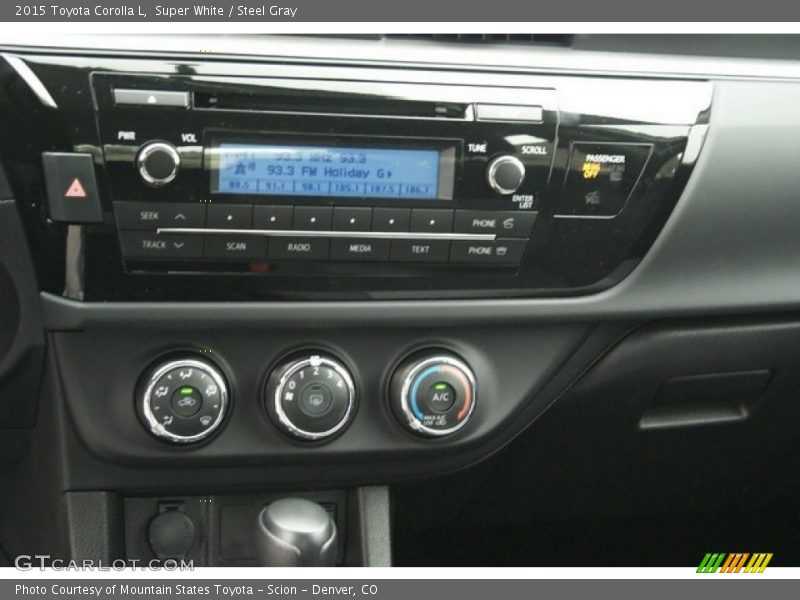 Super White / Steel Gray 2015 Toyota Corolla L