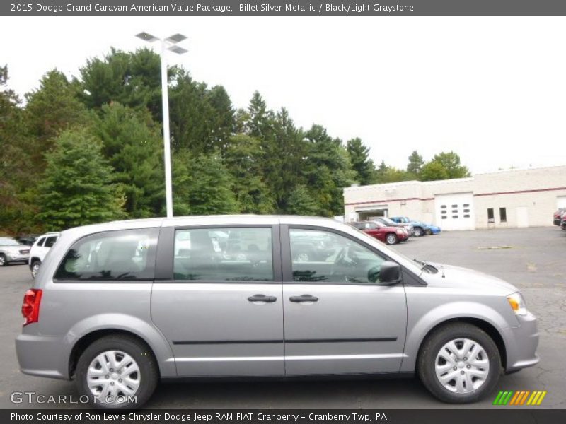 Billet Silver Metallic / Black/Light Graystone 2015 Dodge Grand Caravan American Value Package