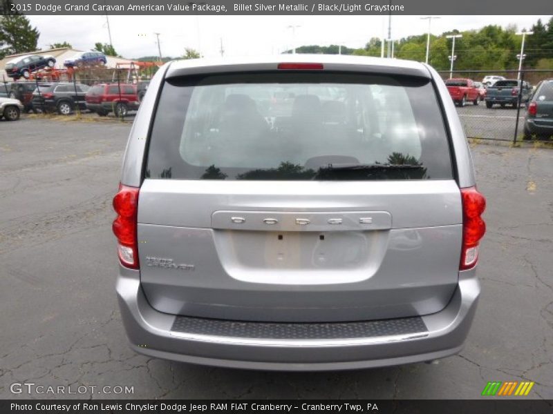 Billet Silver Metallic / Black/Light Graystone 2015 Dodge Grand Caravan American Value Package