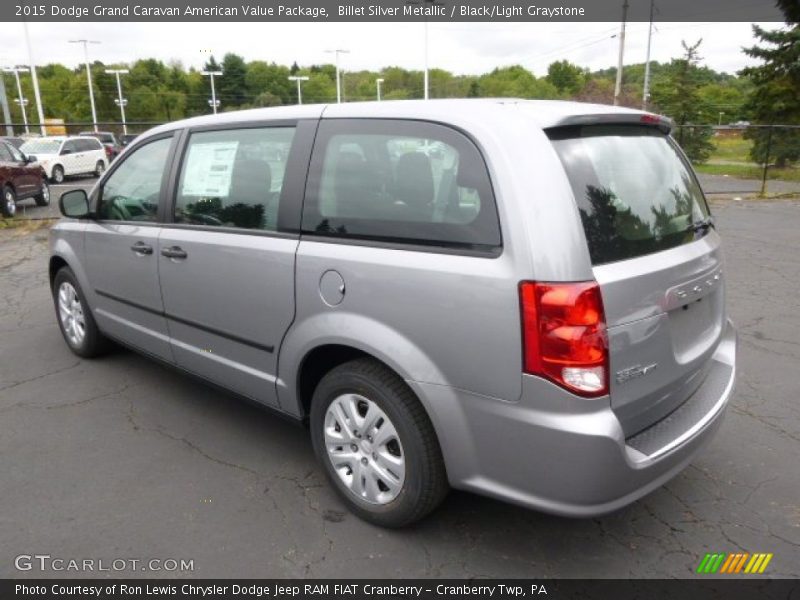 Billet Silver Metallic / Black/Light Graystone 2015 Dodge Grand Caravan American Value Package