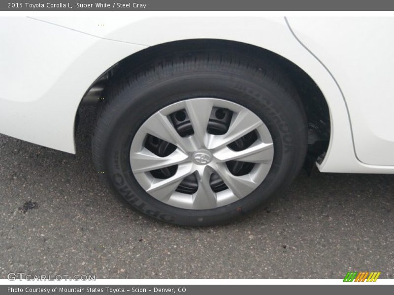 Super White / Steel Gray 2015 Toyota Corolla L