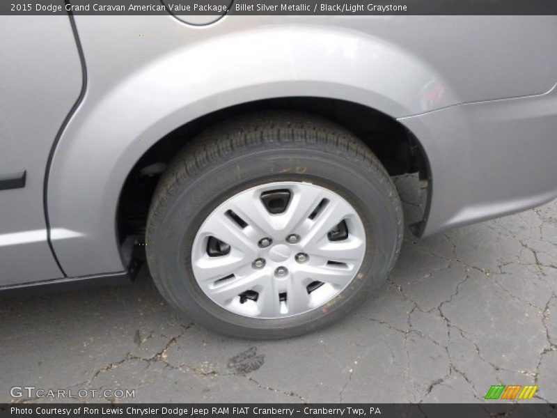 Billet Silver Metallic / Black/Light Graystone 2015 Dodge Grand Caravan American Value Package