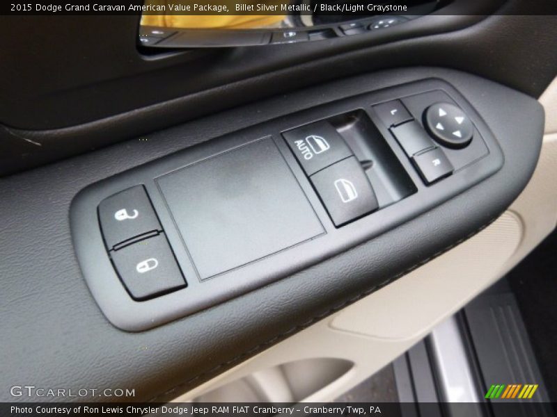 Billet Silver Metallic / Black/Light Graystone 2015 Dodge Grand Caravan American Value Package