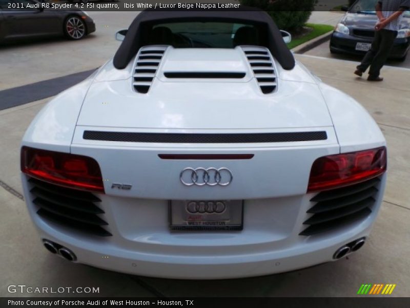 Ibis White / Luxor Beige Nappa Leather 2011 Audi R8 Spyder 4.2 FSI quattro