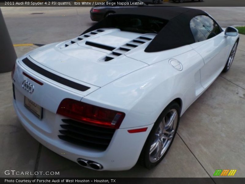 Ibis White / Luxor Beige Nappa Leather 2011 Audi R8 Spyder 4.2 FSI quattro