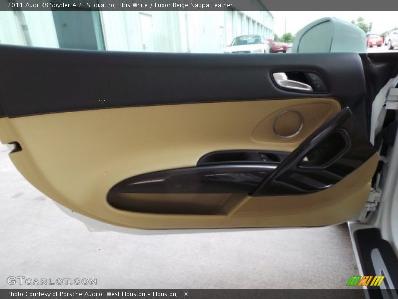 Ibis White / Luxor Beige Nappa Leather 2011 Audi R8 Spyder 4.2 FSI quattro