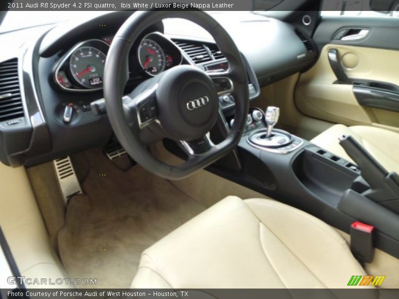 Luxor Beige Nappa Leather Interior - 2011 R8 Spyder 4.2 FSI quattro 