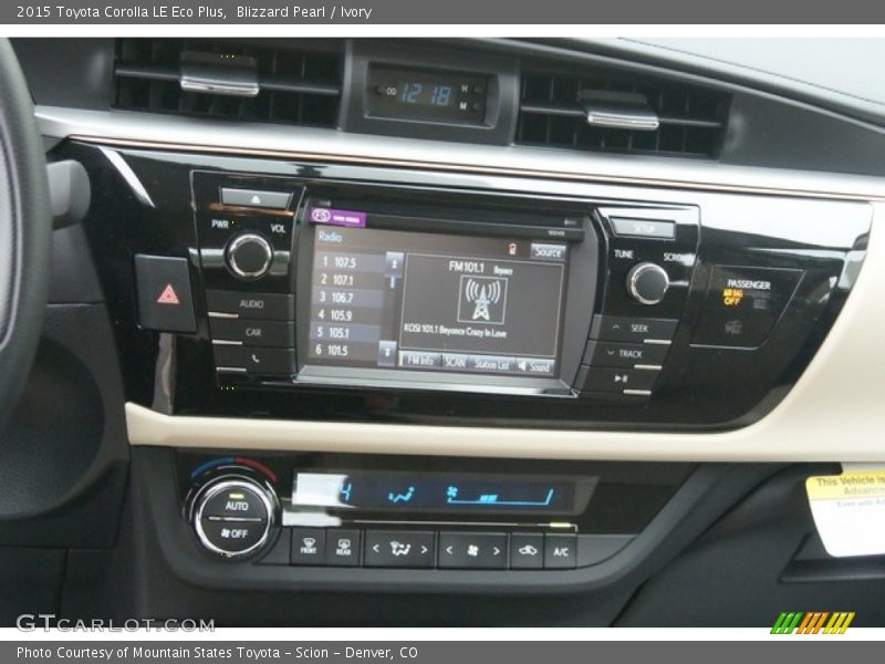 Blizzard Pearl / Ivory 2015 Toyota Corolla LE Eco Plus