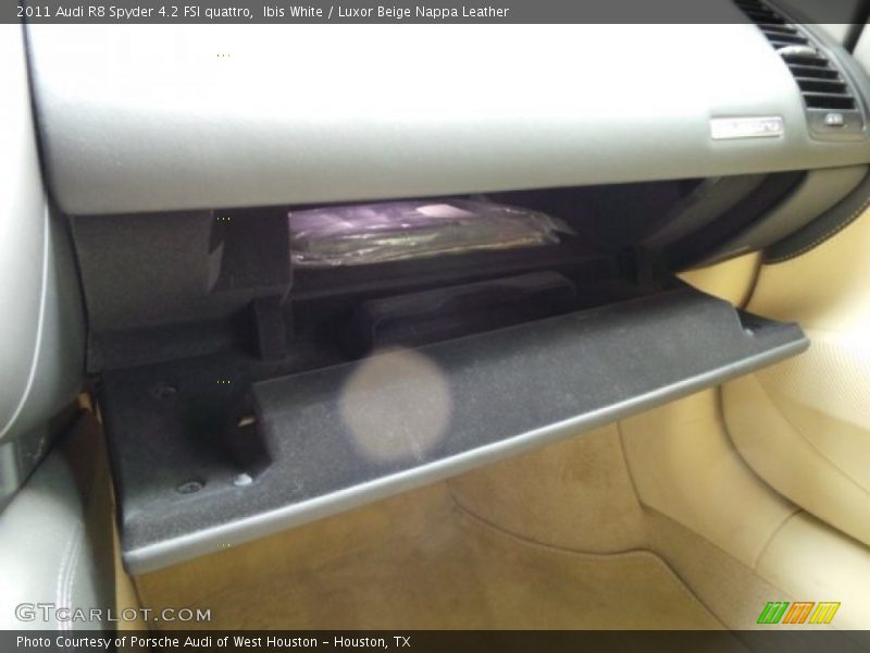 Ibis White / Luxor Beige Nappa Leather 2011 Audi R8 Spyder 4.2 FSI quattro