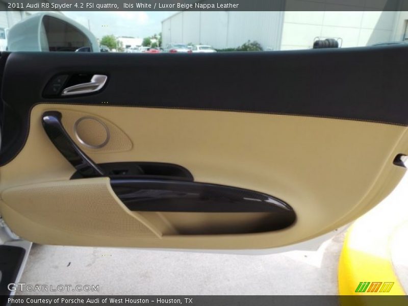 Ibis White / Luxor Beige Nappa Leather 2011 Audi R8 Spyder 4.2 FSI quattro