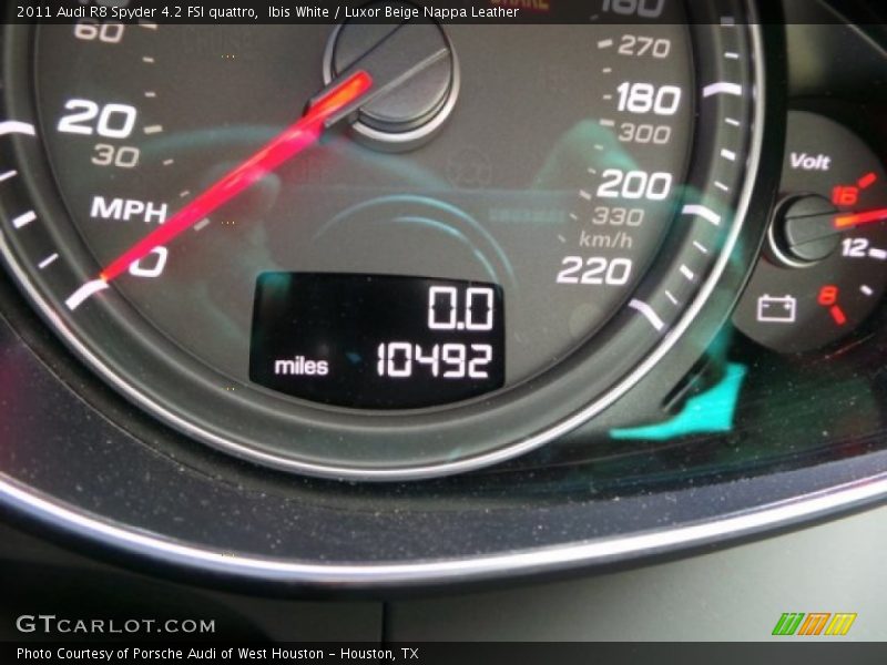 Ibis White / Luxor Beige Nappa Leather 2011 Audi R8 Spyder 4.2 FSI quattro