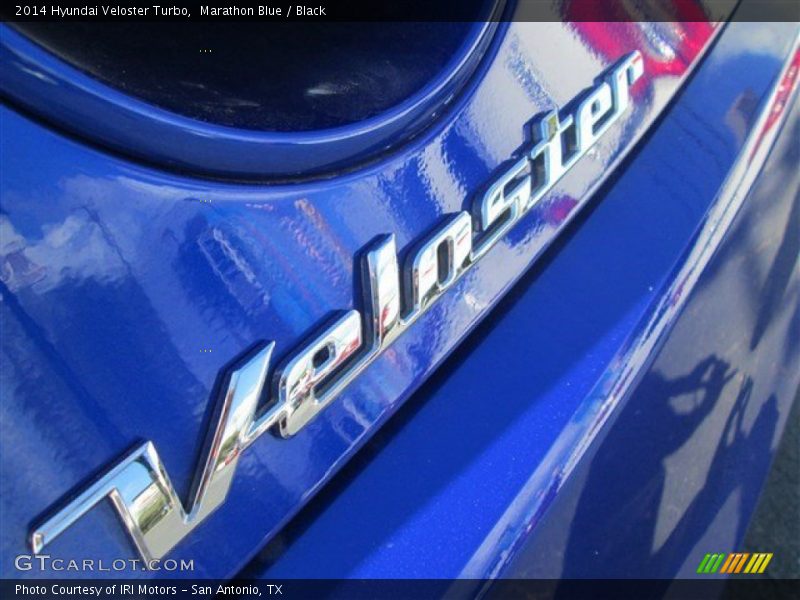 Marathon Blue / Black 2014 Hyundai Veloster Turbo