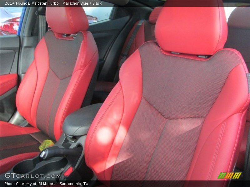 Marathon Blue / Black 2014 Hyundai Veloster Turbo