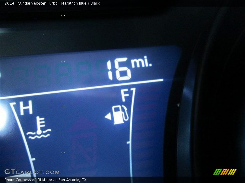 Marathon Blue / Black 2014 Hyundai Veloster Turbo