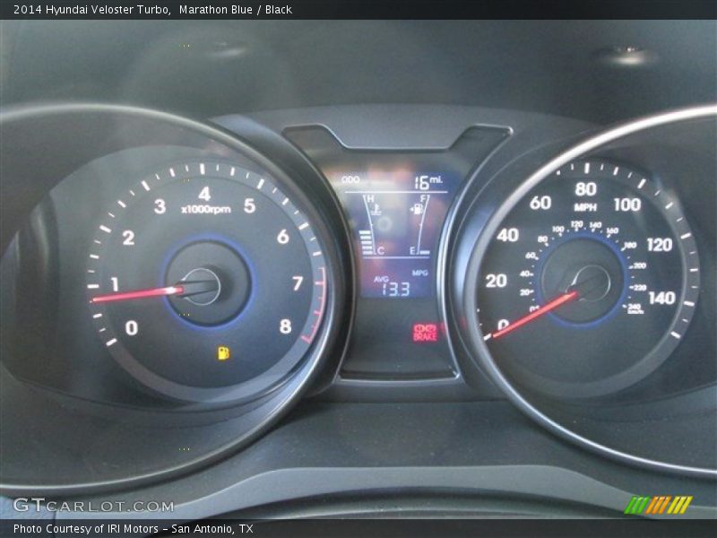 Marathon Blue / Black 2014 Hyundai Veloster Turbo