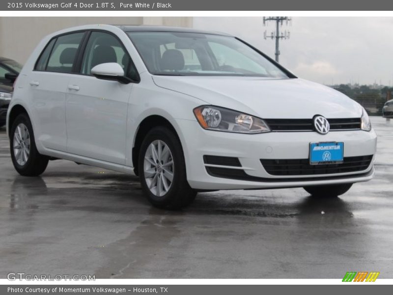 Pure White / Black 2015 Volkswagen Golf 4 Door 1.8T S