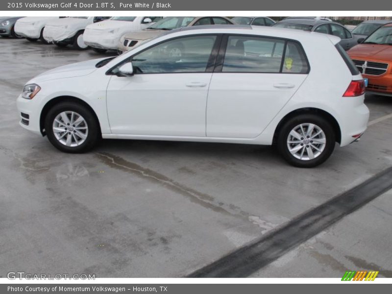 Pure White / Black 2015 Volkswagen Golf 4 Door 1.8T S