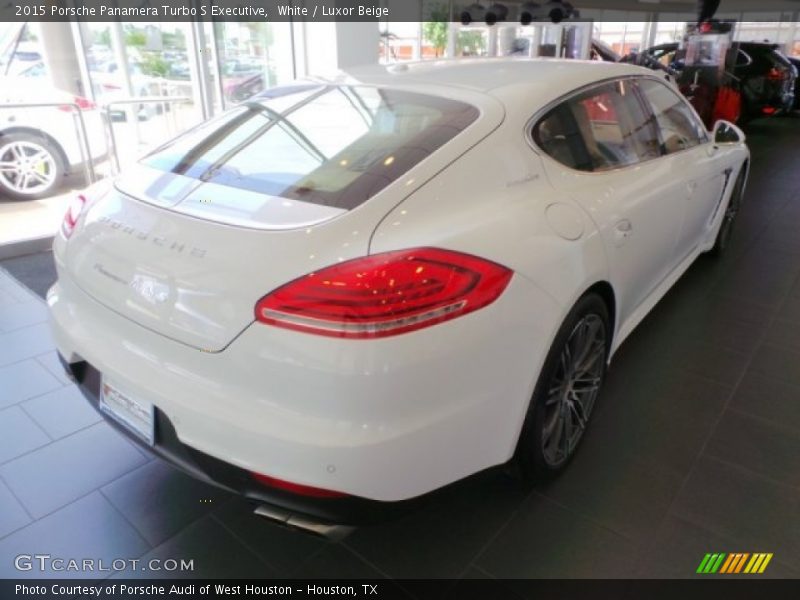 White / Luxor Beige 2015 Porsche Panamera Turbo S Executive
