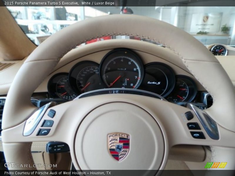 White / Luxor Beige 2015 Porsche Panamera Turbo S Executive