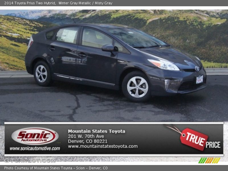Winter Gray Metallic / Misty Gray 2014 Toyota Prius Two Hybrid