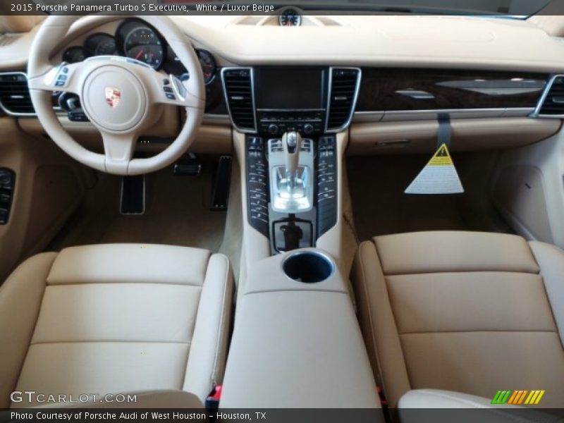 White / Luxor Beige 2015 Porsche Panamera Turbo S Executive
