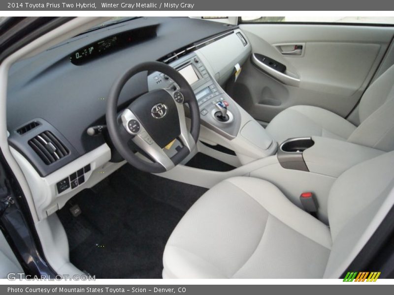 Winter Gray Metallic / Misty Gray 2014 Toyota Prius Two Hybrid
