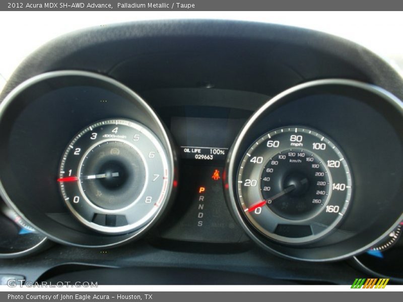 Palladium Metallic / Taupe 2012 Acura MDX SH-AWD Advance