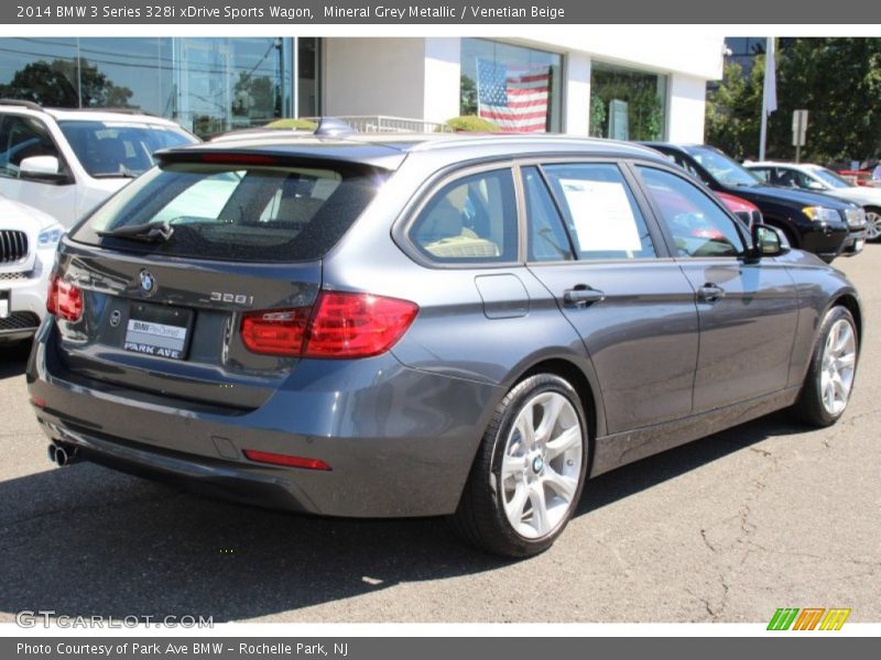 Mineral Grey Metallic / Venetian Beige 2014 BMW 3 Series 328i xDrive Sports Wagon