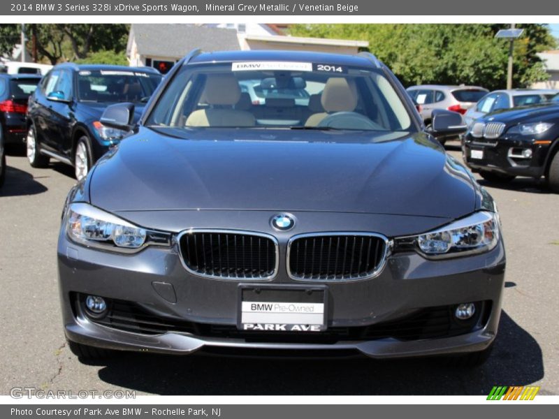 Mineral Grey Metallic / Venetian Beige 2014 BMW 3 Series 328i xDrive Sports Wagon