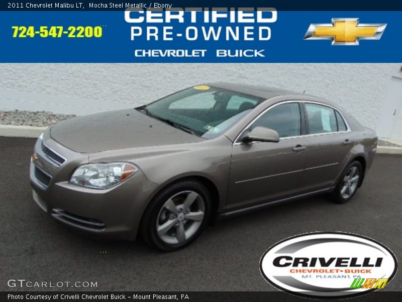 Mocha Steel Metallic / Ebony 2011 Chevrolet Malibu LT