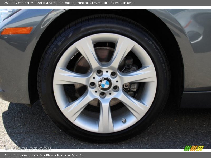 Mineral Grey Metallic / Venetian Beige 2014 BMW 3 Series 328i xDrive Sports Wagon