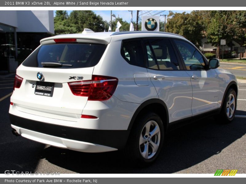 Alpine White / Sand Beige Nevada Leather 2011 BMW X3 xDrive 28i