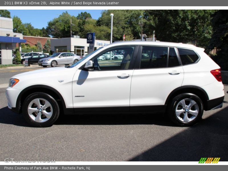 Alpine White / Sand Beige Nevada Leather 2011 BMW X3 xDrive 28i