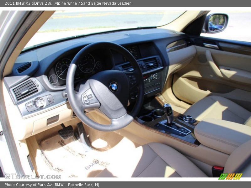 Alpine White / Sand Beige Nevada Leather 2011 BMW X3 xDrive 28i