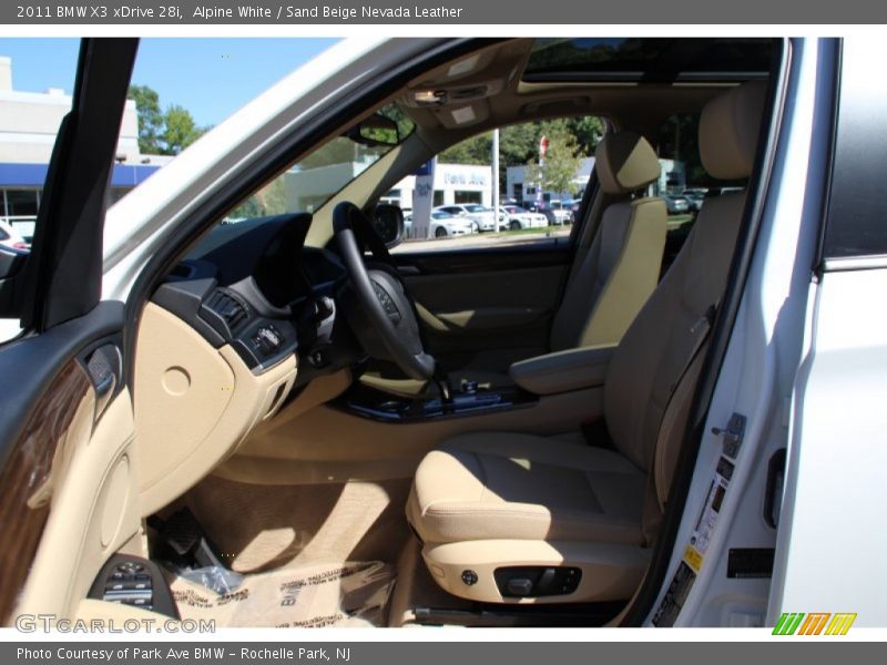 Alpine White / Sand Beige Nevada Leather 2011 BMW X3 xDrive 28i