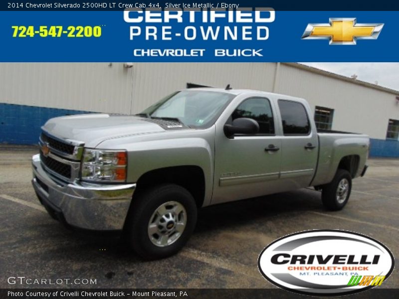Silver Ice Metallic / Ebony 2014 Chevrolet Silverado 2500HD LT Crew Cab 4x4