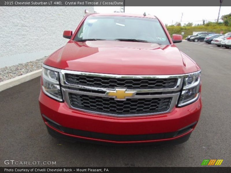 Crystal Red Tintcoat / Cocoa/Dune 2015 Chevrolet Suburban LT 4WD