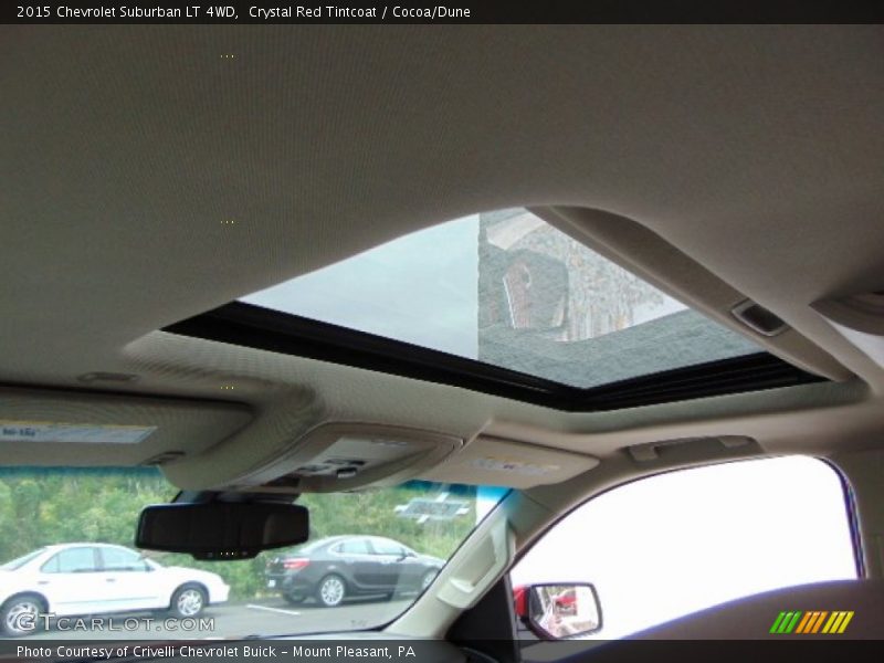 Crystal Red Tintcoat / Cocoa/Dune 2015 Chevrolet Suburban LT 4WD