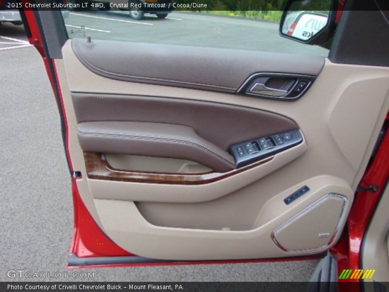 Crystal Red Tintcoat / Cocoa/Dune 2015 Chevrolet Suburban LT 4WD
