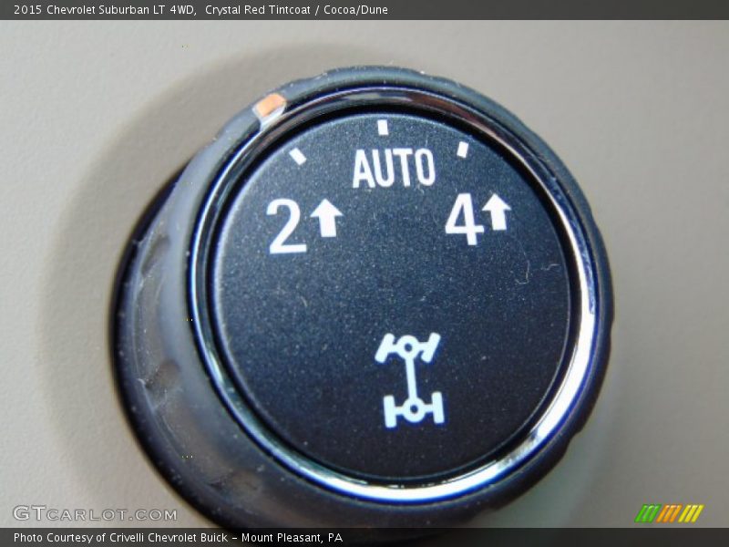 Crystal Red Tintcoat / Cocoa/Dune 2015 Chevrolet Suburban LT 4WD