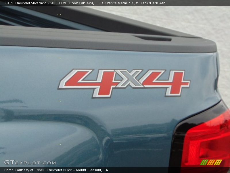 Blue Granite Metallic / Jet Black/Dark Ash 2015 Chevrolet Silverado 2500HD WT Crew Cab 4x4