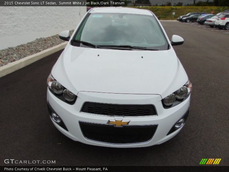 Summit White / Jet Black/Dark Titanium 2015 Chevrolet Sonic LT Sedan