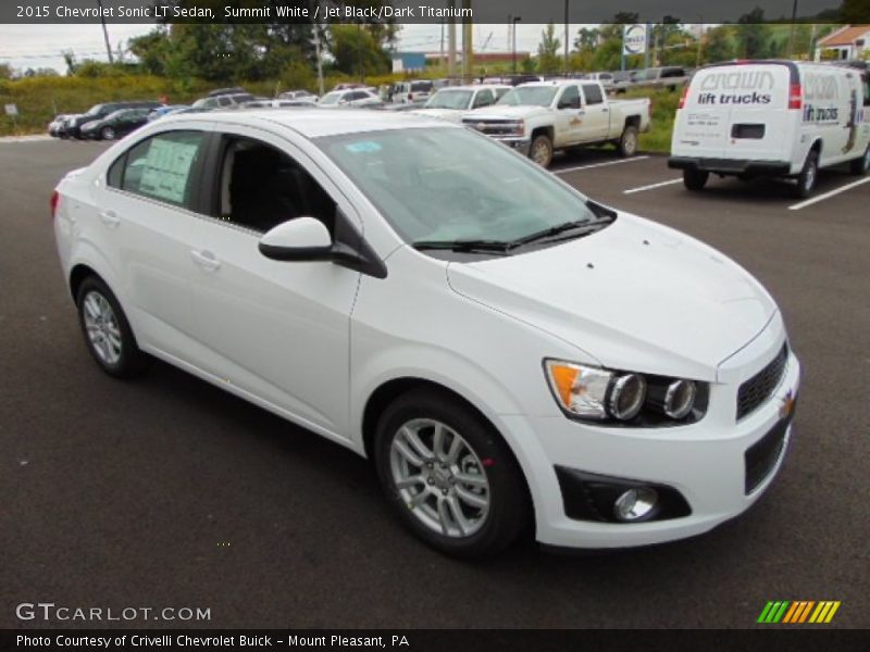Summit White / Jet Black/Dark Titanium 2015 Chevrolet Sonic LT Sedan