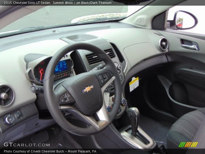 Summit White / Jet Black/Dark Titanium 2015 Chevrolet Sonic LT Sedan